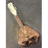 A Recording King Metal Body Resonator Mandolin. Es