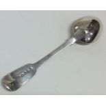 PAUL STORR: A fiddle pattern silver dessert spoon