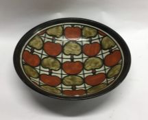 A large stylish pottery fruit bowl. Approx. 43 cms