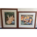 BERYL COOK: Two framed and glazed limited edition
