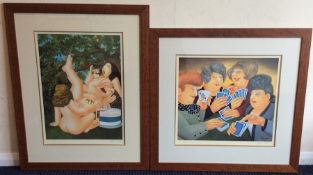 BERYL COOK: Two framed and glazed limited edition