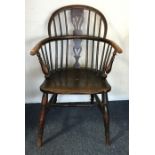 A Welsh bow back kitchen chair. Est. £40 - £60.