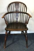 A Welsh bow back kitchen chair. Est. £40 - £60.