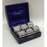 A good set of six silver napkin rings. Birmingham.