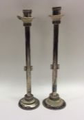 A pair of unusual Continental silver and hard ston