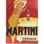 ADVERTISING POSTERS: A 'Martini Torino' poster; together with a 'Campari' example, (I