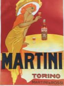 ADVERTISING POSTERS: A 'Martini Torino' poster; together with a 'Campari' example, (I