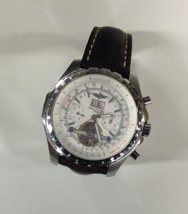 BREITLING: A large gent's stainless steel Bentley