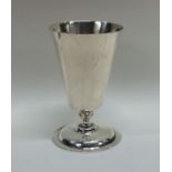An early 18th Century tapering silver wine cup wit