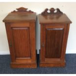 Two Edwardian mahogany bedside chests. Est. £20 -