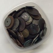 A collection of copper and other coins. Est. £20 -