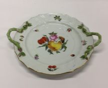 HEREND An attractive two handled serving plate dec
