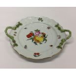 HEREND An attractive two handled serving plate dec