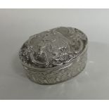 An 18th Century Dutch silver pill box attractively