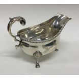 A good quality Georgian style silver sauce boat on