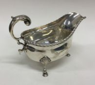 A good quality Georgian style silver sauce boat on