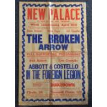A New Palace Theatre poster for 'The Broken Arrow'; and 'Abbott