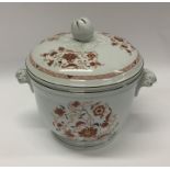 A Wedgwood ice bucket and cover with floral decora