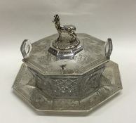 A good quality Victorian silver butter dish attrac