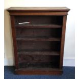 A mahogany bookcase with shelved interior. Est. £3