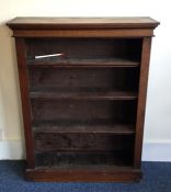 A mahogany bookcase with shelved interior. Est. £3