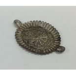 A good quality Continental silver gilt filigree tr