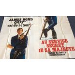 JAMES BOND MOVIE POSTERS: A selection of French Grande film posters