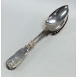 A set of six Georgian Provincial silver tablespoon