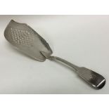 A Georgian silver fiddle pattern fish slice with p