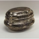 A Continental silver 18th Century hinged top box d