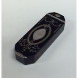 An attractive tortoiseshell and silver inlaid box