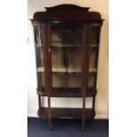 An attractive Victorian mahogany display cabinet w