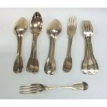 A good set of six (plus six) 18th Century silver g