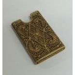 A fine quality silver gilt card case decorated wit