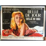 MOVIE POSTER: A 'Belle De Jour' film poster, linen backed. Approx. 115 c