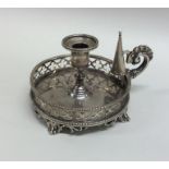 A good quality silver bachelor's chamber stick wit