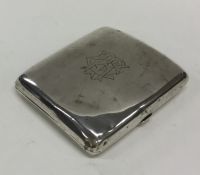 A Chinese silver curved cigarette box. Approx. 96