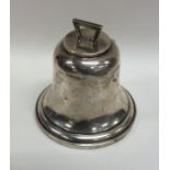 A silver mounted capstan inkwell with hinged top a