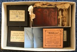 A box containing old lantern slides. Est. £20 - £3