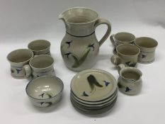 A Bruton pottery lemonade set. Est. £20 - £30.