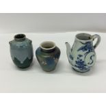 An early Chinese blue and white teapot together wi