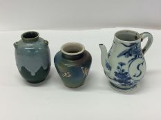An early Chinese blue and white teapot together wi
