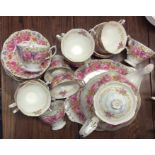 A Royal Albert 'Serena pattern tea service. Est. £