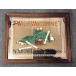 An old 'Wild Woodbine' cigarettes advertising mirr