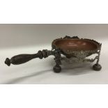 A 19th Century Dutch silver brazler with scroll de