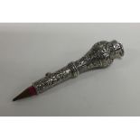 A good quality French extending pencil decorated w