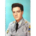 ELVIS PRESLEY: A postcard picture of Elvis in army