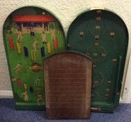 An old cribbage board etc. Est. £15 - £20.