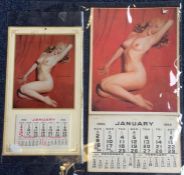 MARILYN MONROE: Two nude calendars both for 1955; together with a