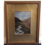 S M GRANT: A framed and glazed oil on canvas depic